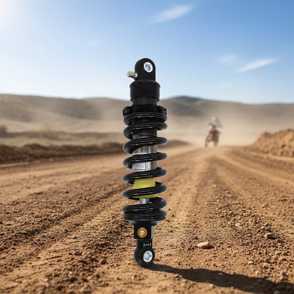 Motocyklový tlumič s nastavitelným odskokem